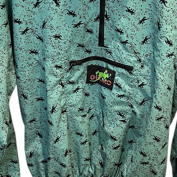 Retro Gecko Hawaii Pink Windbreaker Jacket - Picture 5 of 5